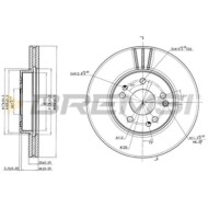 CD6725V.JPG Kit Dischi E Pastiglie Freno 16mm Anteriori Mercedes-benz Classe E 1993-1995 E 320 S.f. Ate Ventilato