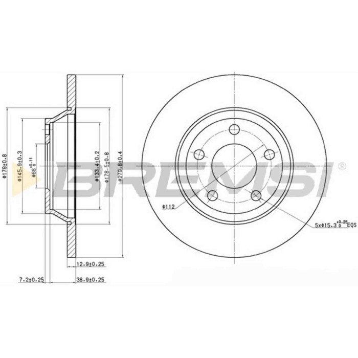 CD6759S.JPG Kit Dischi E Pastiglie Freno Anteriori Audi A4 Avant 1996-2001 1.8 T Quattro S.f. Ate Pieno