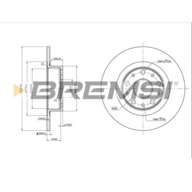 CD6805S.JPG Kit Dischi E Pastiglie Freno 30mm Anteriori Alfa Romeo 166 1998-2000 2.0 V6 S.f. Meritor Pieno