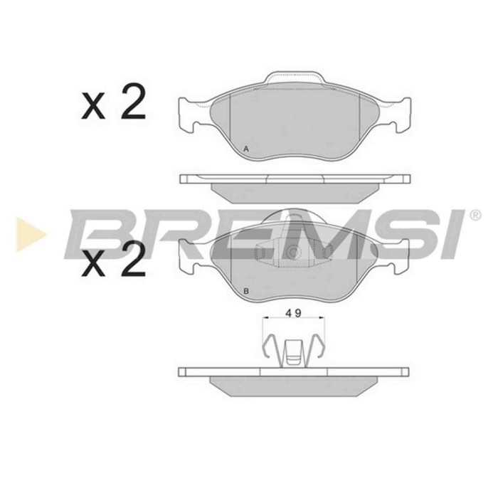 NEUTRO.jpg Kit Dischi E Pastiglie Freno 18.8mm Anteriori Ford Fiesta Iv 1995-2002 1.3i S.f. Ate Ventilato