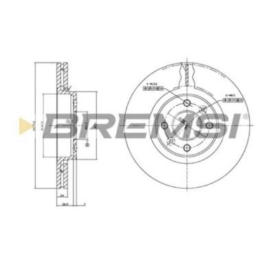 CD7124V.JPG Kit Dischi E Pastiglie Freno 29.5mm Anteriori Renault Megane Ii 2002-2008 1.5 Dci S.f. Lucas Ventilato