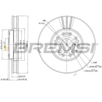CD7134V.JPG Kit Dischi E Pastiglie Freno 30mm Anteriori Lexus Is Sportcross 2002-2005 200 S.f. Meritor Ventilato