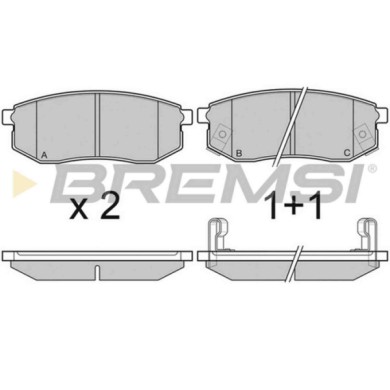 NEUTRO.jpg Kit Dischi E Pastiglie Freno 15.6mm Posteriori Hyundai Santamo 1999-2002 2.0 16v 4x4 S.f. Akebono Pieno