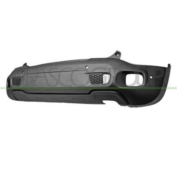 JE1001061_1.JPG Paraurti Posteriore Nero/goffrato Con Fori Pdc+supporti Per Jeep Renegade Dal 2014 Al 2018