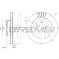 CD7175V.JPG Kit Dischi E Pastiglie Freno 17.8mm Anteriori Subaru Forester 2009-2013 2.5 Awd S.f. Akebono Ventilato