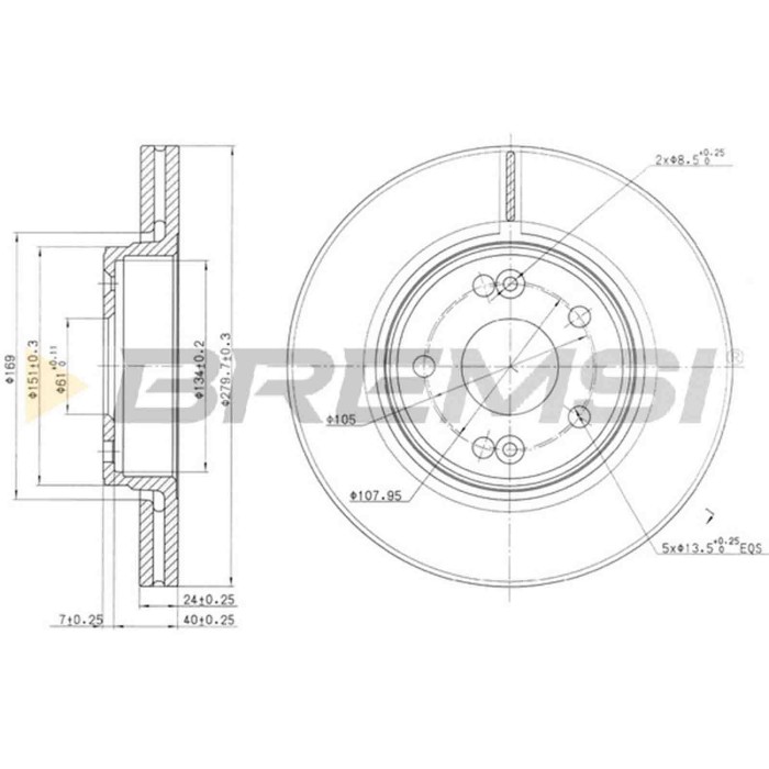 CD7182V.JPG Kit Dischi E Pastiglie Freno 18mm Anteriori Renault Laguna Ii 2001-2007 1.9 Dci S.f. Ate Ventilato