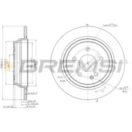 CD7234S.JPG Kit Dischi E Pastiglie Freno 30mm Posteriori Mercedes-benz Viano 2010-2024 Cdi 2.2 S.f. Knorr Sk7 Pieno