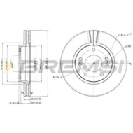 CD7239V.JPG Kit Dischi E Pastiglie Freno 17mm Anteriori Hyundai Highway Van 2000-2004 2.0 16v S.f. Akebono Ventilato