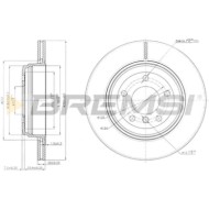 CD7260V.JPG Kit Dischi E Pastiglie Freno 17mm Posteriori Bmw 5 2003-2010 520i S.f. Ate Ventilato