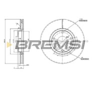 CD7261V.JPG Kit Dischi E Pastiglie Freno 30mm Anteriori Saab 9-5 1998-2005 3.0 V6t S.f. Knorr Ventilato