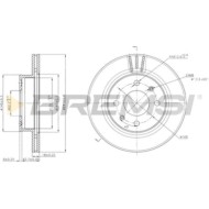 CD7268V.JPG Kit Dischi E Pastiglie Freno 30mm Anteriori Saab 9-3 1998-2002 2.0 Se Turbo S.f. Knorr Ventilato