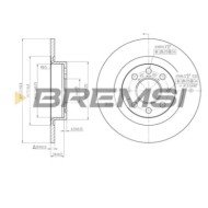 CD7299S.JPG Kit Dischi E Pastiglie Freno 17mm Posteriori Fiat Punto Evo 2008-2012 1.3 D Multijet S.f. Bosch Pieno