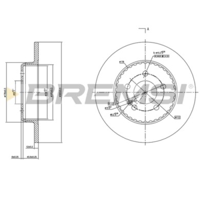 CD7317S.JPG Kit Dischi E Pastiglie Freno 16.3mm Posteriori Mercedes-benz Classe C 2015-2019 C 160 S.f. Ate - Teves Pieno