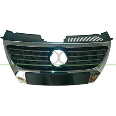 VG0542011_1.JPG Griglia Radiatore Con Modanature Cromate Diam. Logo 150mm Per Volkswagen Passat B6 Dal 2005 Al 2010