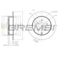 CD7409S.JPG Kit Dischi E Pastiglie Freno 16.3mm Posteriori Toyota Corolla Verso 2004-2009 1.6 S.f. Bosch Pieno
