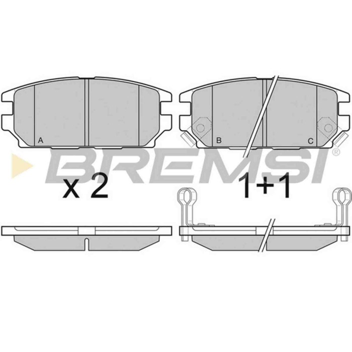 NEUTRO.jpg Kit Dischi E Pastiglie Freno 15.2mm Posteriori Mitsubishi Lancer Vii 2003-2013 1.3 S.f. Akebono Pieno