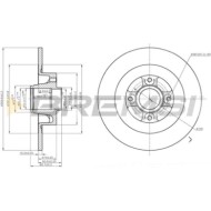 CD7443S.JPG Kit Dischi E Pastiglie Freno 30mm Posteriori Renault Scénic Ii 2003-2005 1.5 Dci S.f. Knorr Sk7 Pieno