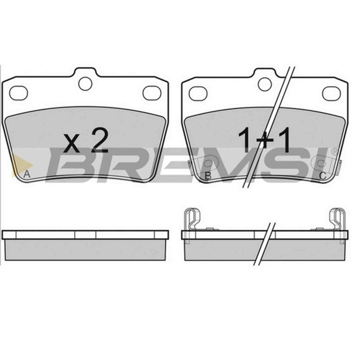 NEUTRO.jpg Kit Dischi E Pastiglie Freno 14mm Posteriori Toyota Rav 4 I 1994-2000 2.0 4wd S.f. Akebono Pieno