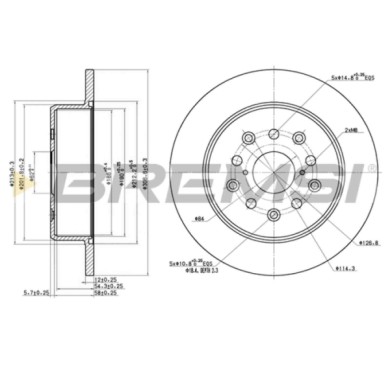 CD7499S.JPG Kit Dischi E Pastiglie Freno 29mm Posteriori Lexus Is Sportcross 2002-2005 200 S.f. Meritor Dle-duco Pieno