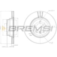 CD7535V.JPG Kit Dischi E Pastiglie Freno 16.9mm Anteriori Bmw 3 Cabriolet 2009-2013 325d S.f. Brembo Ventilato