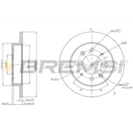 CD7541S.JPG Kit Dischi E Pastiglie Freno 14mm Posteriori Kia Cerato Tre Volumi 2004-2009 1.6 S.f. Sumitomo Pieno