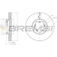 CD7555V.JPG Kit Dischi E Pastiglie Freno 29.3mm Anteriori Ford Transit Tourneo 2006-2014 2.2 Tdci S.f. Meritor Ventilato