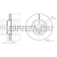 CD7567V.JPG Kit Dischi E Pastiglie Freno Anteriori Volvo V60 I 2010-2011 D5 S.f. Ate Ventilato