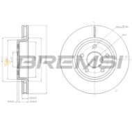 CD7593V.JPG Kit Dischi E Pastiglie Freno 29.3mm Anteriori Jeep Commander 2006-2010 3.0 Crd 4x4 S.f. Meritor Ventilato