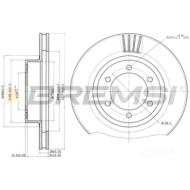 CD7594V.JPG Kit Dischi E Pastiglie Freno 30mm Anteriori Lexus Gx 2010-2024 460 4wd S.f. Knorr Ventilato