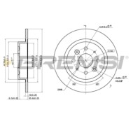 CD7600S.JPG Kit Dischi E Pastiglie Freno 30mm Posteriori Kia Shuma Tre Volumi 1996-1998 1.5 S.f. Knorr Sk7 Pieno