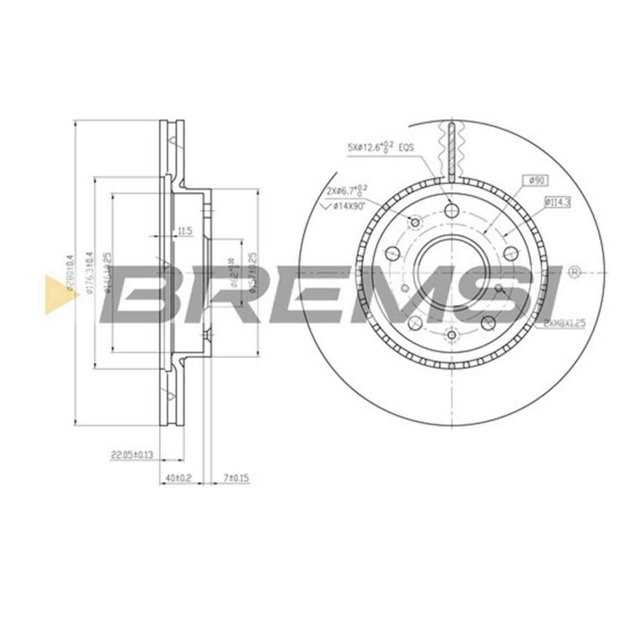 CD7620V.JPG Kit Dischi E Pastiglie Freno 30mm Anteriori Fiat Sedici 2006-2011 1.9 D Multijet 4x4 S.f. Meritor Ventilato