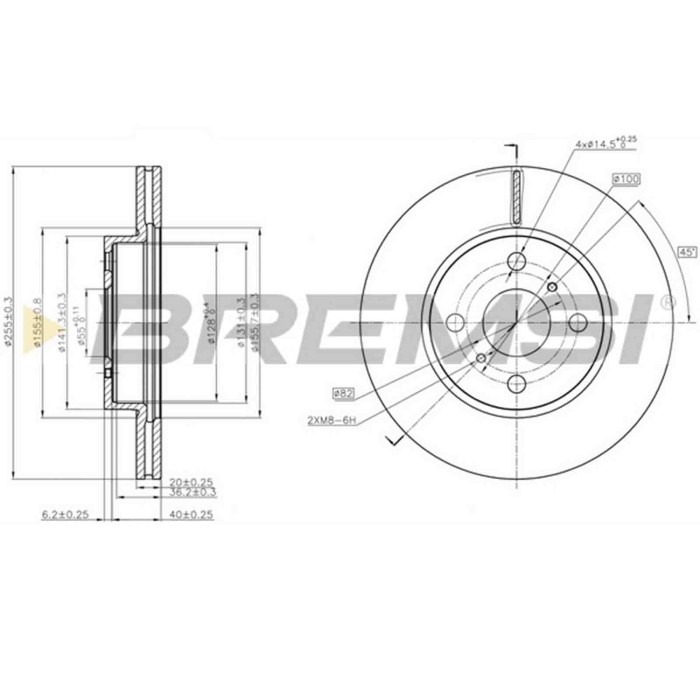 CD7710V.JPG Kit Dischi E Pastiglie Freno 16.5mm Anteriori Toyota Iq 2009-2015 1.33 S.f. Advics Ventilato