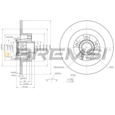 CD7729S.JPG Kit Dischi E Pastiglie Freno 16.4mm Posteriori Renault Laguna Coupé 2012-2015 1.5 Dci S.f. Ate Pieno