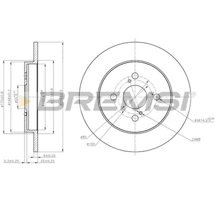 CD7781S.JPG Kit Dischi E Pastiglie Freno 17.4mm Posteriori Opel Insignia A 2008-2017 2.0 Turbo S.f. Trw Pieno