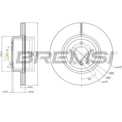 CD7811V.JPG Kit Dischi E Pastiglie Freno 20.3mm Anteriori Bmw 3 Touring 2010-2012 325d S.f. Ate Ventilato
