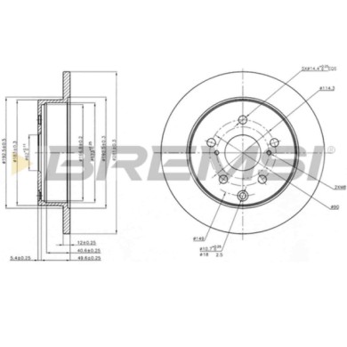 CD7846S.JPG Kit Dischi E Pastiglie Freno 15.4mm Posteriori Toyota Rav 4 Iii 2006-2013 2.0 4wd S.f. Akebono Pieno