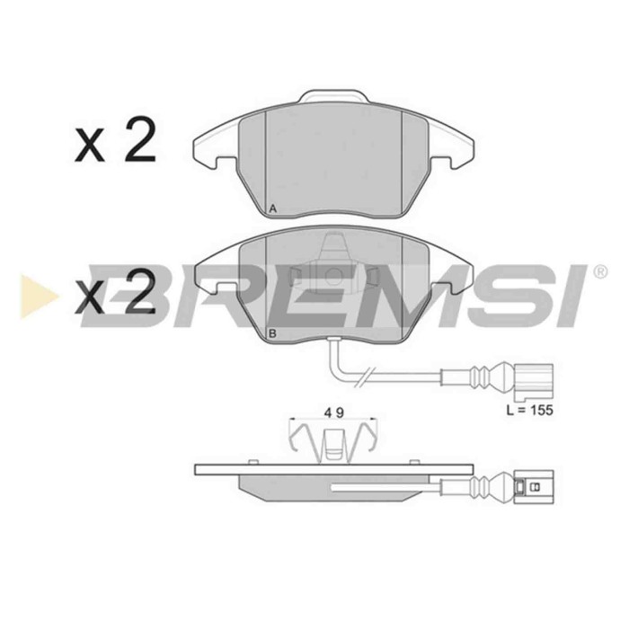 NEUTRO.jpg Kit Dischi E Pastiglie Freno 20.3mm Anteriori Audi Tt 2006-2010 3.2 V6 Quattro S.f. Ate Ventilato