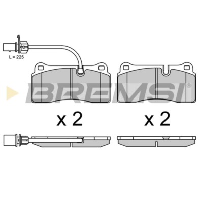 NEUTRO.jpg Kit Dischi E Pastiglie Freno 17.4mm Posteriori Audi Q7 2006-2010 3.6 Fsi Quattro S.f. Brembo Ventilato