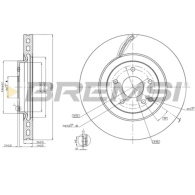CD7856V.JPG Kit Dischi E Pastiglie Freno 16.5mm Anteriori Mercedes-benz Classe C 2005-2007 C 350 S.f. Brembo Ventilato