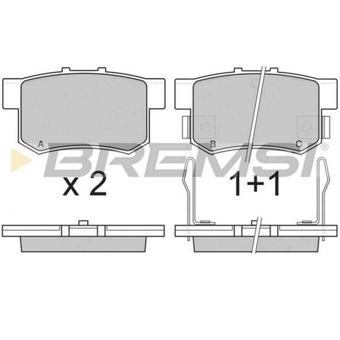 NEUTRO.jpg Kit Dischi E Pastiglie Freno 14.5mm Posteriori Honda Insight 2009-2024 1.3 Hybrid S.f. Akebono Pieno