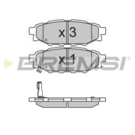NEUTRO.jpg Kit Dischi E Pastiglie Freno 13.8mm Posteriori Subaru Forester 2010-2024 2.0 Awd S.f. Akebono Pieno