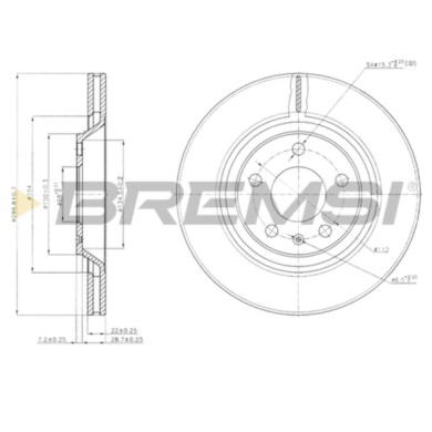 CD7889V.JPG Kit Dischi E Pastiglie Freno 29mm Posteriori Audi A4 2003-2004 S4 Quattro S.f. Meritor Dle-duco Ventilato