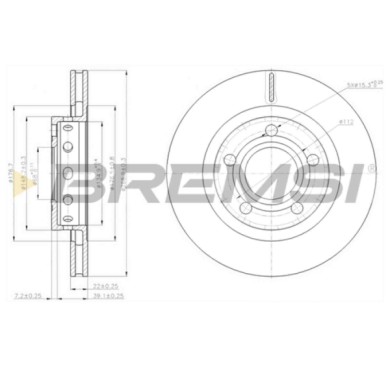 CD7896V.JPG Kit Dischi E Pastiglie Freno 30mm Posteriori Audi A8 1998-2002 3.7 Quattro S.f. Knorr Sk7 Ventilato