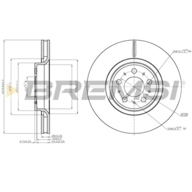 CD7898V.JPG Kit Dischi E Pastiglie Freno 30mm Anteriori Volvo V70 Ii 2001-2007 2.4 D S.f. Meritor Ventilato