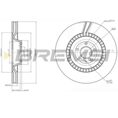 CD7899V.JPG Kit Dischi E Pastiglie Freno 20.3mm Anteriori Audi A6 2006-2011 S6 Quattro S.f. Ate Ventilato