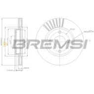 CD7940V.JPG Kit Dischi E Pastiglie Freno 17mm Anteriori Nissan Cube 2009-2014 1.6 16v S.f. Hitachi Ventilato
