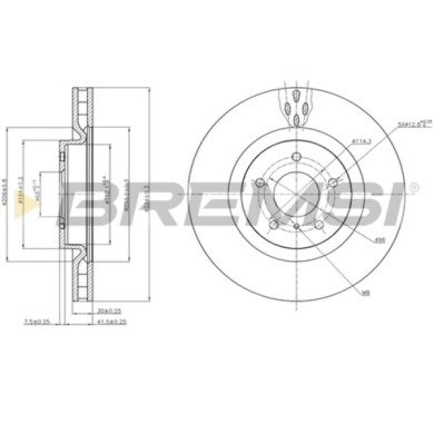 CD7948V.JPG Kit Dischi E Pastiglie Freno 29.3mm Anteriori Nissan 350 Z Coupé 2003-2006 3.5 S.f. Meritor Ventilato