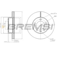 CD7974V.JPG Kit Dischi E Pastiglie Freno 18.2mm Anteriori Nissan Nv400 Autobus 2011-2014 Dci 145 S.f. Brembo Ventilato