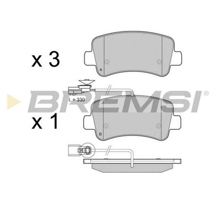 NEUTRO.jpg Kit Dischi E Pastiglie Freno 18.2mm Posteriori Opel Movano B Autobus 2014-2024 2.3 Cdti S.f. Bosch Pieno