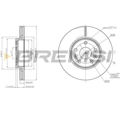 CD7979V.JPG Kit Dischi E Pastiglie Freno 18mm Anteriori Renault Megane Ii 2005-2008 2.0 Dci S.f. Ate Ventilato